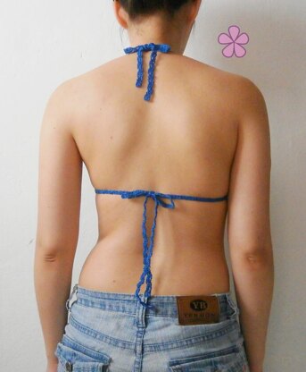Princess bikini top with lace and picot _ C25