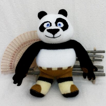 Toy  knitting paterns -Knitted Panda  kung fu - knitting pattern