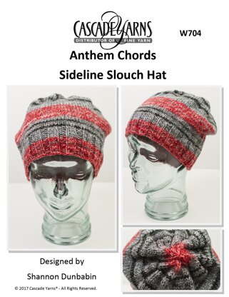 Sideline Slouch Hat in Cascade Anthem Chords - W704 - Downloadable PDF