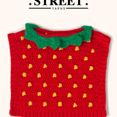 Strawberry Poncho in Main Street Yarns Shiny + Soft - Downloadable PDF