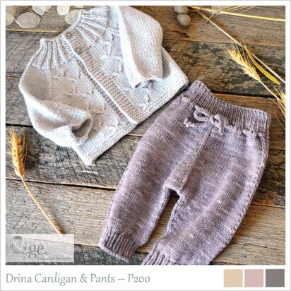 OGE Knitwear Designs P200 Drina Cardigan & Pants Set PDF