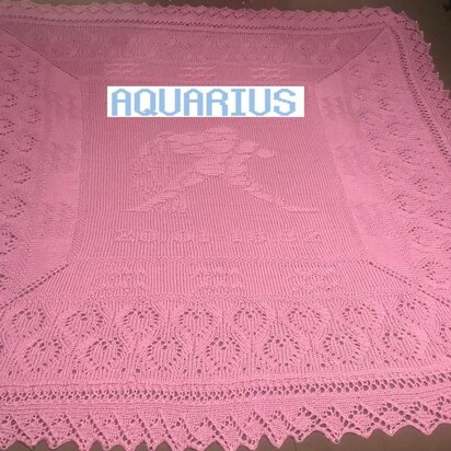 Nr. 15 Zodiac Aquarius Baby blanket