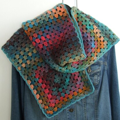 Granny Squares and Strips Shawl