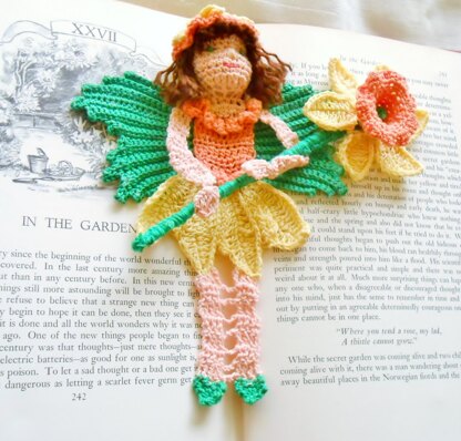 Daffodil Spring Fairy Bookmark