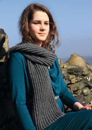 Rhede Scarf in Rowan Pure Wool Worsted - Downloadable PDF