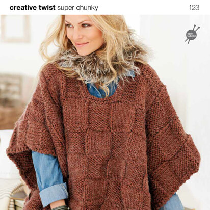 Ponchos in Rico Creative Twist Super Chunky - 123