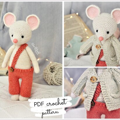 Amigurumi White Mouse