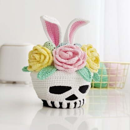 Crochet bunny skull, amigurumi skull, Bunny skull