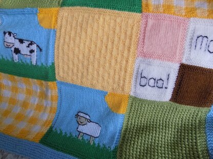 Farmyard Animals Baby Blanket
