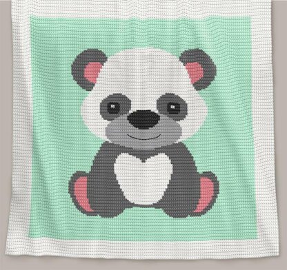 CROCHET Baby Blanket - Panda Bear