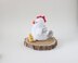 Helen, the crocheted plush hen