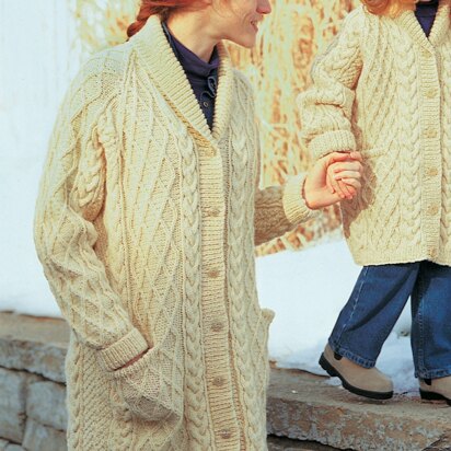 Adult Shawl-Collar Jacket in Patons Classic Wool Worsted - Downloadable PDF - knitting pattern