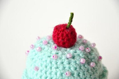 Cherry Cupcake Crochet Pattern, Cupcake Amigurumi Pattern, Food Crochet Pattern, Food Amigurumi