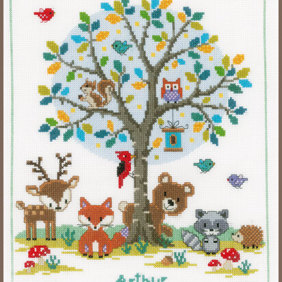 Vervaco In The Woods Cross Stitch Kit - 28cm x 35cm