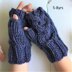 “Owl” fingerless mitts 2yrs to adult