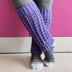 Lavender Waffle Leg Warmers