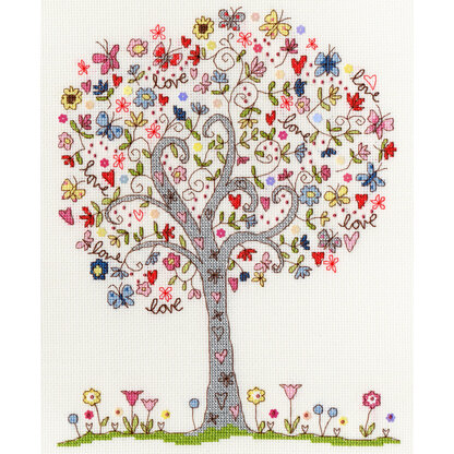 Bothy Threads Love Tree Cross Stitch Kit - 24cm x 30cm