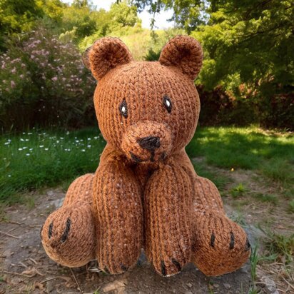 Grizzly Bear chocolate orange cover / 15 cms toy - knitting pattern