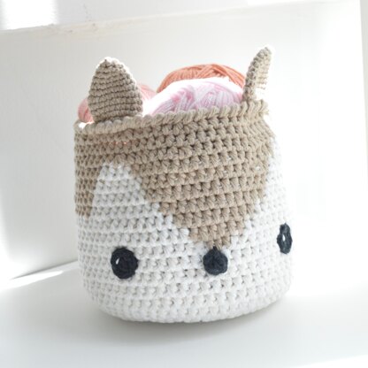 Foxy Stash Basket in Lily Sugar 'n Cream