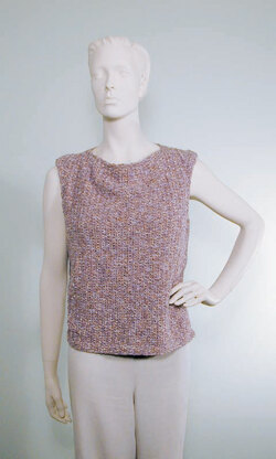 Draped Neck Shell Top in Knit One Crochet Too - 1064 - Downloadable PDF