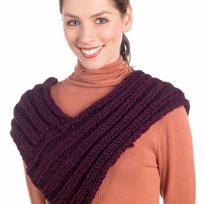 Chunky Rib Scarf in Lion Brand Wool-Ease Thick & Quick - 50761