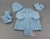 Grace matinee, bonnet or beanie, booties & mitts Baby Knitting Pattern