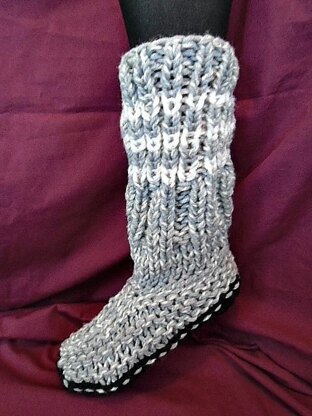 924- Aran Sock Slippers