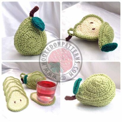 Sliced Pear Coaster Set