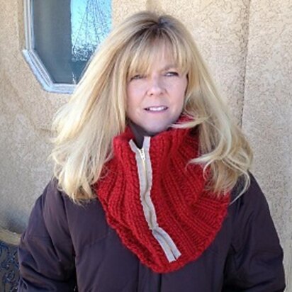 Zipper Ribbed Cowl