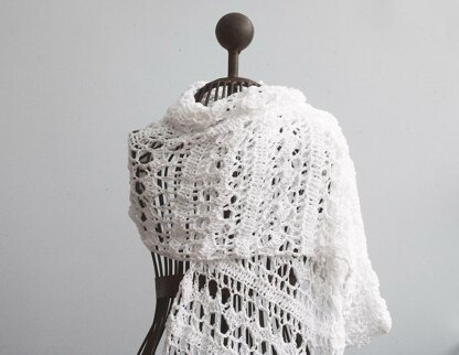 Crochet Lace Long Shawl