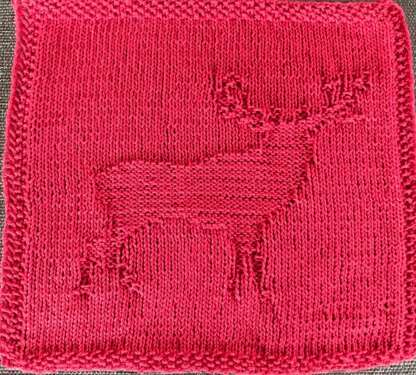 Julerensdyr klud - Reindeer Dishcloth