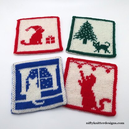 Christmas Cat Coasters