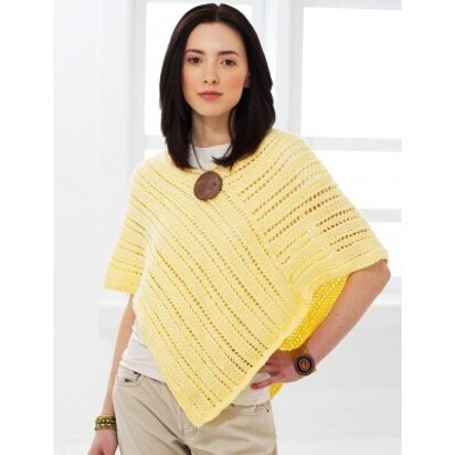 Poncho in Bernat Satin - knitting pattern