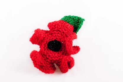 Two Poppy Brooch with Leaf Patterns