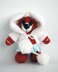 Winter Cherry Teddy bear with felted nose