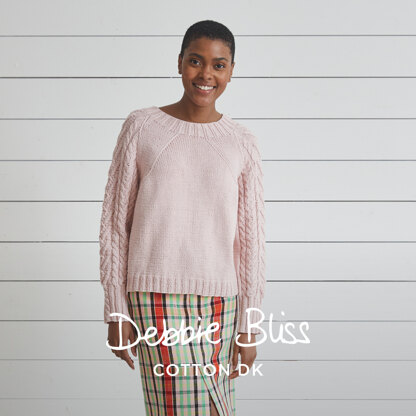 Emmie - Jumper Knitting Pattern For Women in Debbie Bliss Cotton DK  by Debbie Bliss