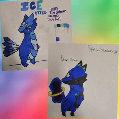 Ice and Cosmic Kaiju Kitsunes