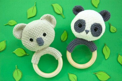 Koala & Panda Baby Rattles