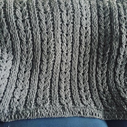 Wheat Ear Cable Blanket