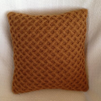 Diagonal basketweave 16"x16"/40x40cm knit pillow cover