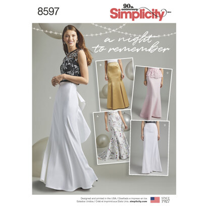 Simplicity 8597 Women's Special Occasion Skirts - Sewing Pattern