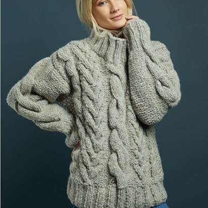 Georgia Sweater in Rowan Brushed Fleece - Downloadable PDF