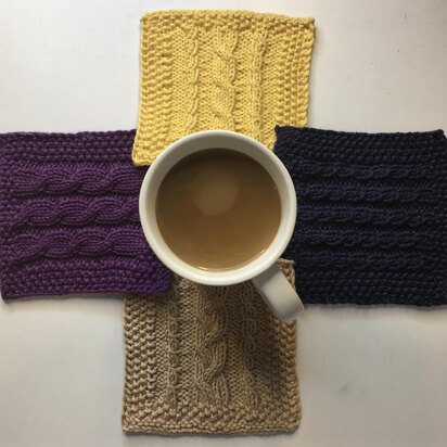 Cozy Cabled Coasters