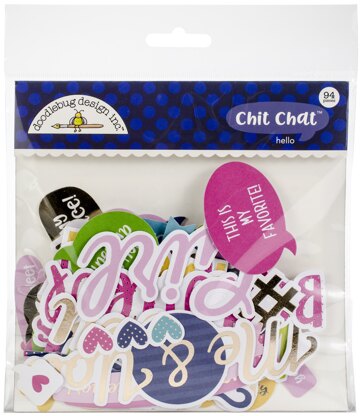 Doodlebug Odds & Ends Chit Chat Die-Cuts - Hello, 94/Pkg