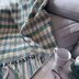 Plaid blanket with fringe