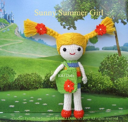 Sunny Summer Girl Amigurumi Crochet Pattern