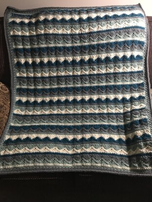 Summer Mist Throw in Caron One Pound - Downloadable PDF