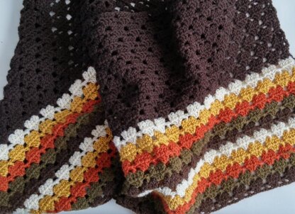 "Autumn glory" Retro Crochet blanket