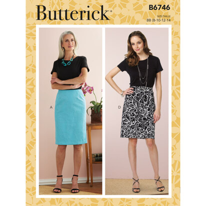 Butterick Misses' Straight Skirts and Belt B6746 - Sewing Pattern