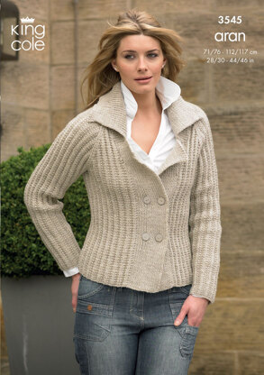 Jacket and Sweater in King Cole Fashion Aran - 3545